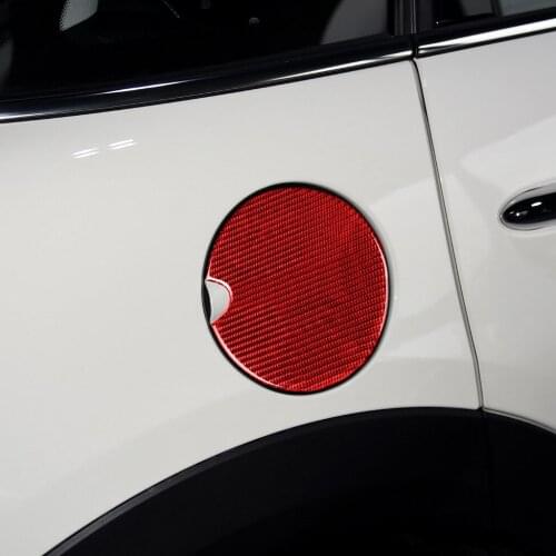 Genuine Carbon Fiber Car fuel Oil tank Cover Trim Sticker Fit BMW MINI JCW Cooper Countryman R50 R52 R55 R56 R57 R58 R59 R60 R61