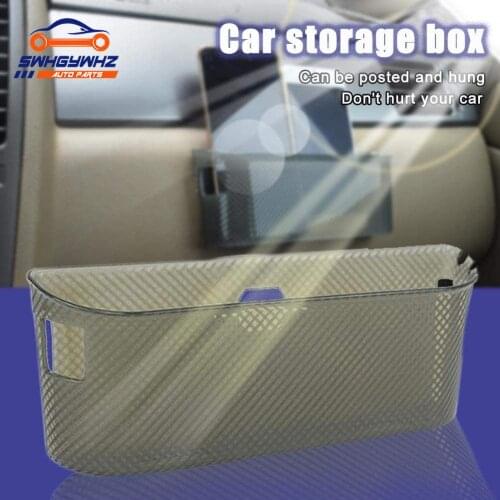 Organizer Phone Charger Cradle Garbage Mesh Card Phone holder Door Side Hanging Pocket Trash Bin Car Storage Box