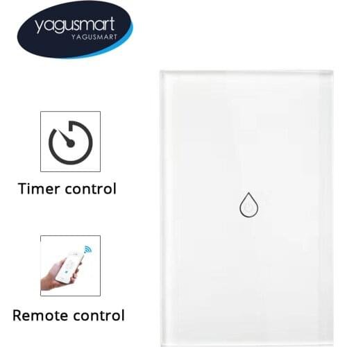 Yagusmart 16A Smart Home WiFi Water Heater Switch Boiler Switches US Touch Panel Timer Outdoor App Control Alexa Google Home
