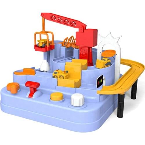Pass Through Adventure Engineering Vehicle Track Toys Railway Car Rush Through Customs Vehicle Rail Car Toys For Children