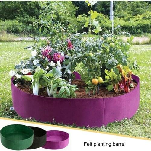 Vegetable Grow Bag Plant Bed Planter Container Bag Plant Growing Cultivation Round Planting Pot for Plants Nursery