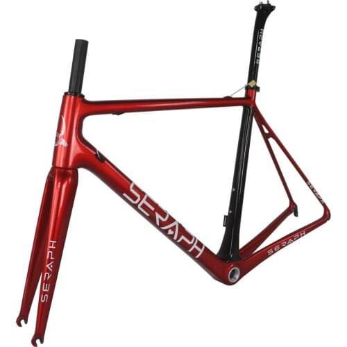 Seraph Brand Custom Paint BSA Carbon Fiber Road Frame FM066 Front 9 x 100mm QR Rear 9 x 130mm QR