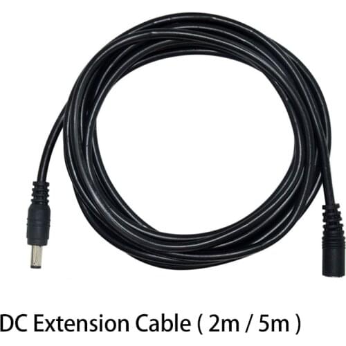 Female to Male Plug CCTV DC Power Cable Extension Cord Adapter 12V Power Cords 5.5mmx2.1mm For Camera Power Extension Cord 2m/5m