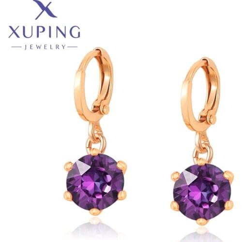 Xuping Jewelry New Arrival Fashion Gold Color Drop Earrings For Women Gift A00768474