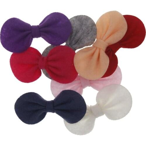 16PCS DIY flowers boutique Mini hair bow 3.2" Hair Flower for Hair Accessory Flowers Without Clips Fashion Bow Accessorie