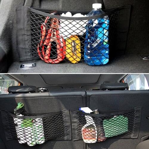 1x Auto Seat Back Storage Mesh Net Bag Trunk Organizer Pocket For Peugeot 307 206 308 407 207 3008 406 208 508 301 2008 408 5008