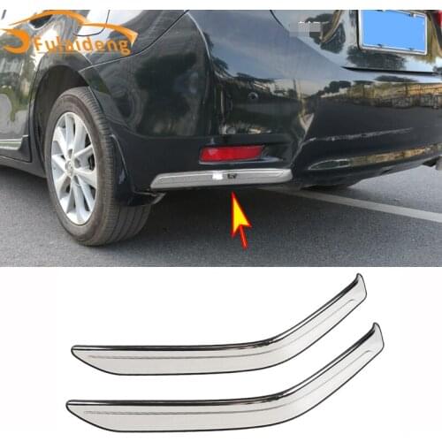2pcs For Toyota Corolla 2017-2018 Car rear back side Bumper corner protection trim frame stick anti-rub cover Car Styling