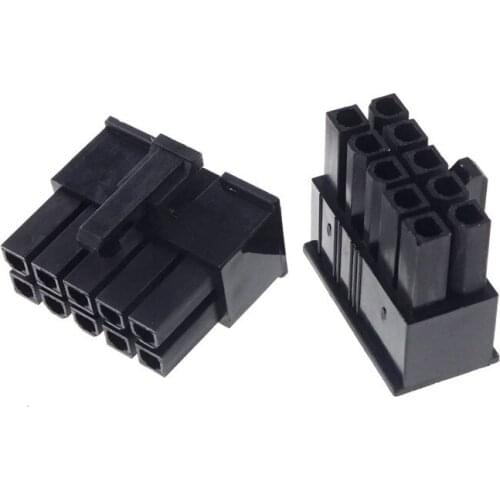 20pcs 5557 4.2 mm Pitch 10 pin Male Housing plastic shell 2x5 Position Power Connector Single Row Mating Male pins cross Molex