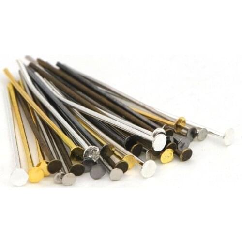 200pcs 15 20 30 35 40 45 50 60 70mm Color Metal Flat Pins For Diy Jewelry Making Needles Handmade Finding Accessories Wholesale