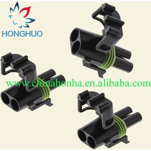Freeshipping 12015792 5sets Weatherpack Style 2.5 Series Two Pins Ways Waterproof Female Cable Automotive Connector Plug