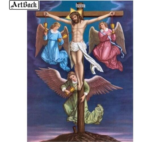 5d diamond painting jesus angel religious pattern full square drill diamond mosaic 3d full round diamond embroidery sticker