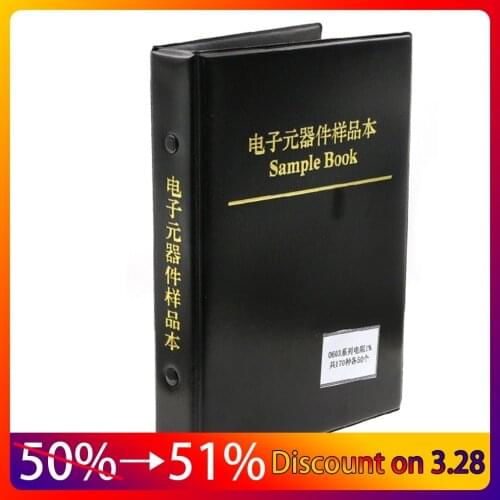 4250pcs/lot RC0603 FR-07 0603 SMD Resistance Sample Book 0R ~ 10M Tolerance