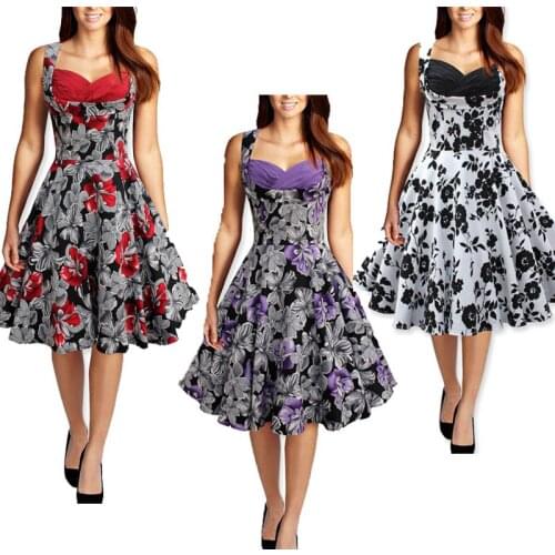Free Shipping Womens Summer Vintage 50s Dress Rockabilly Dress S-2xl