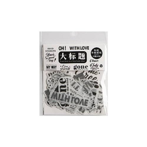 Big title decorative sticker bag(1pack=40pieces)