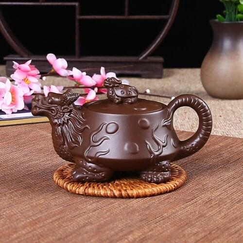 Purple Clay Pot Small Capacity Xishi Pot Yixing Handmade Teapot Household Kungfu Teaset Ceramic Filter Bubble Teapot