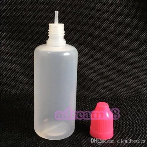 Colorful 60ml Empty E Liquid Plastic Dropper Bottles with Child Proof Bottle Caps Needle Tips For Ejuice E liquid