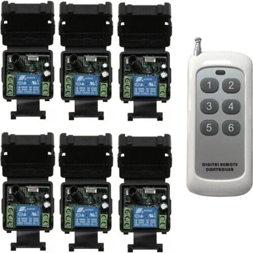 DC 12 v 1CH mini wireless remote control switch Learning code receiver transmitter 100m 433mhz