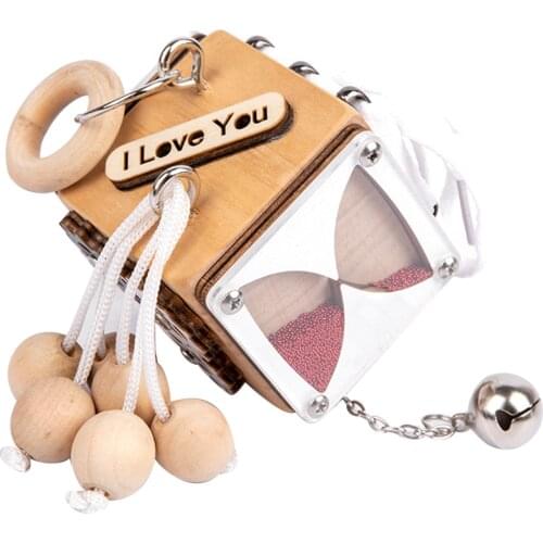 Wooden Busy Cube Children Hands Ability Training Lock Box Early Learning Busyboard FidgetCube Baby Montessori Educational Toys