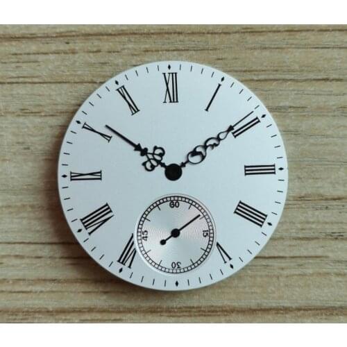 Watch parts Pilot Watch dial Watch hand Rice white 39mm Watch dial Rome number Suitable for ETA6497 / 8498 movement BP13-21