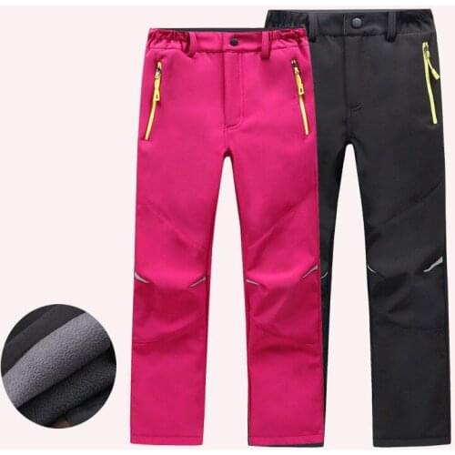 Children Warm Pants 2020 Autum/Winter Kids Sports Trousers Pants For Boys Girls 4-14 Years Windproof Waterproof TX057