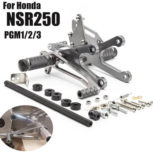 For Honda NSR250 MC21 PGM1 PGM2 PGM3 1990-1993 Motorcycle Footpeg Rearset Rear Set MC28 PGM4 1994-1997 Foot Peg Pedal Rear Set