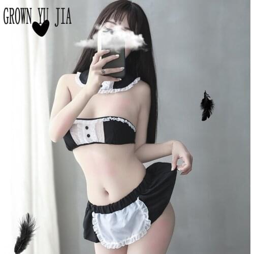 Erotic Maidservant Cosplay Sexy Costume Porno French Maid Uniforms Japanese Hot Fetish Lingerie Role Play Sexy Skirt for Sex