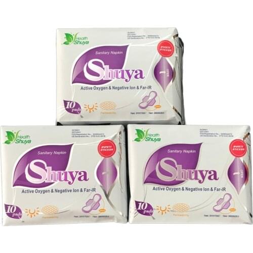 3pack gaskets menstrual pads sanitary towel negative ion sanitary pad shuya anion hygienic assorbenti lavabili feminine hygiene
