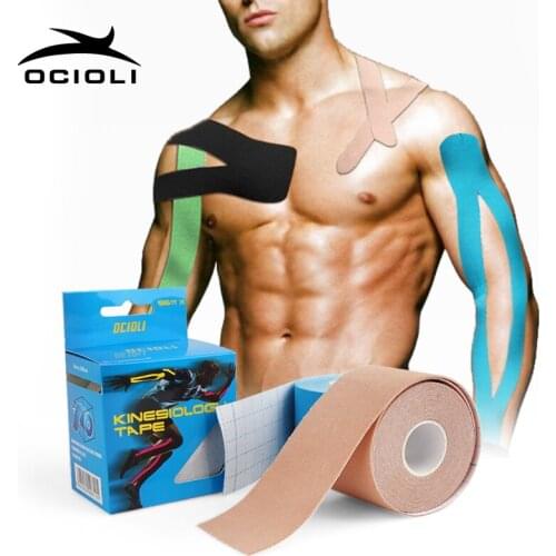 5cm Kinesiology Tape Muscle Bandage Cotton Elastic Knee Sports Tape Waterproof Pain Care Running Fitness Gym Sticker Taping