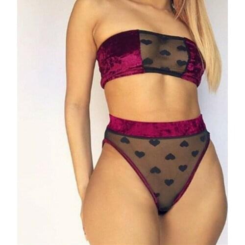 New Hot 2PCS Set Women Cute Sexy Erotic Lingerie Ladies Lace Babydoll Underwear Ladies Nightwear Sleepwear G-string Sets