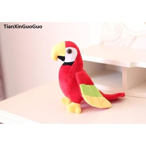 Red parrot plush toy about 20cm parrot bird soft doll baby toy ,birthday gift b2702