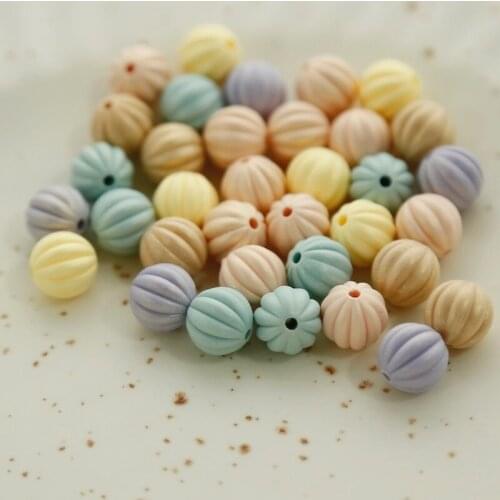 Macaron color micro-shine pumpkin beads resin acrylic beads DIY jewelry accessories kit