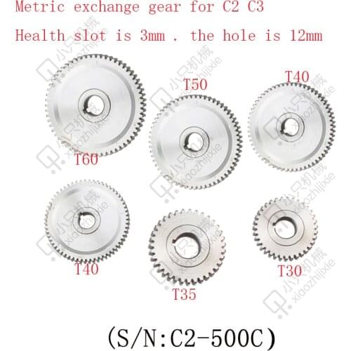 Free shipping 7 pcs mini lathe gears , metal Cutting Machine gears , Miniature lathe gear accessories C2 C3 exchange gear