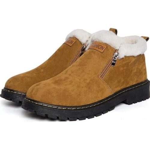 Fashion Black Mens Boots Designer Winter Shoes Men Warm Short Plush Casual Fur Boots Men Zip Zapatillas Deportivas888