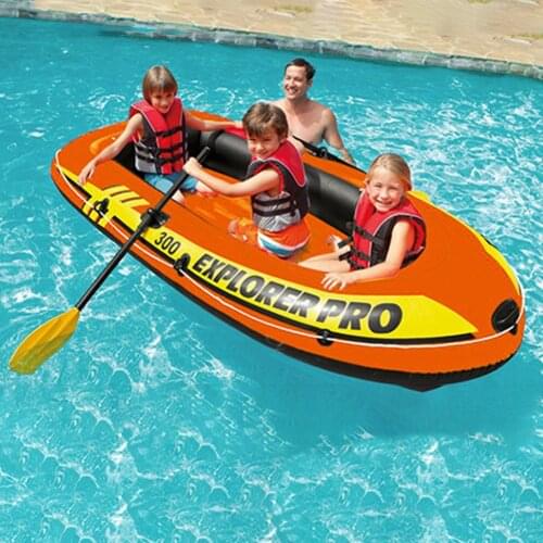 Inflatable Boat Inflatable Kayak Fishing Boat Inflatable Drifting Diving Boat Set With 2 Paddles And Manual Pump Dropship