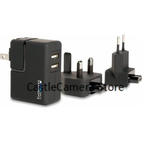 GoPro USB Wall Charger Dual USB Power Adapters With Cable Travel Charge Devices Fits All GoPro Camera