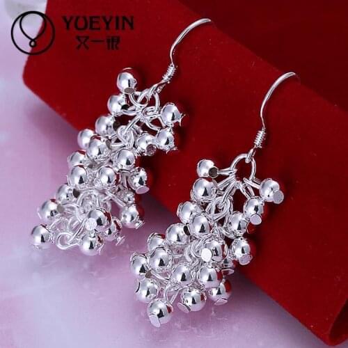New fashion New Design silver plated jewelry Womens Dangle earrings Fashion brincos Earhook Trendy Wholesale Cheap