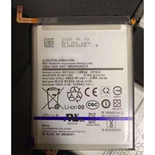 For Original Battery For Samsung SAMSUNG M31S EB-BM317ABY Bateria 5830mAh