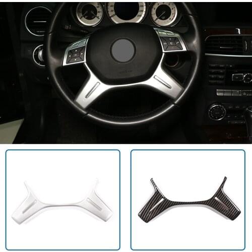 Car Steering Wheel Decoration Frame Trim ABS Plastic For Mercedes Benz C E ML GL Class W204 C180 C200 W212 W166 X166 Accessories