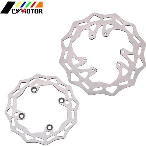 Motorcycle 2 Pcs Silver Front And Rear Brake Discs Rotors For HONDA CRF250L CRF 250L 2013-2019 Motorcross Dirt Bike
