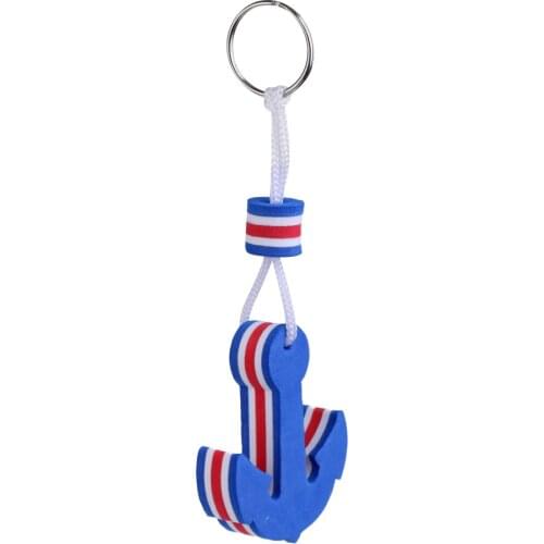 Yachting Boating Floating Keychain Keyring Key Ring-Sailing Anchor Blue for Canoeing Rafting Dinghy Water Sports Acce