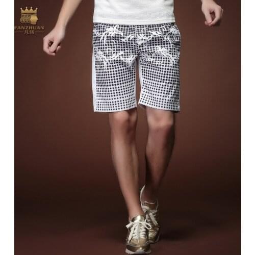 FanZhuan New Free shipping mens male man summer casual shorts stitching slim Mens 15904 printing trousers Metrosexual promotion