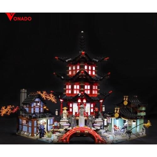 Led light Compatible for Lego 06022 Ninja Temple of Airjitzu Kai Cole Building Block 70751 Bricks Toys Gifts(Only light
