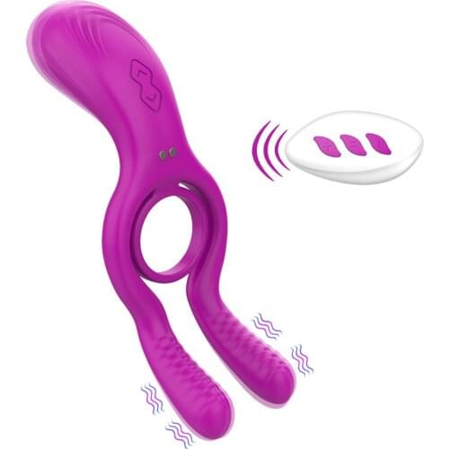 Wireless Control Vibrating Penis Ring Anus Testis Clitoris Stimulate Delayed Ejaculation Couple Orgasm Machine Sex Toy Cock Lock