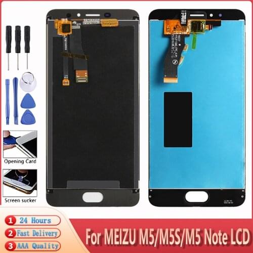 AAA Quality For MEIZU M5 M5S LCD Display Touch Screen With Frame Digitizer Assembly Replacement For MEIZU M5 Note Display
