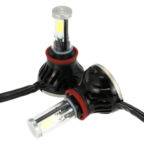 KKmoon One Pair of 40W 4000LM H8/H9/H11/H16 COB LED Fog Light Headlight 12V Car Upgrade Conversion Bulb Beam Kit 6000K White