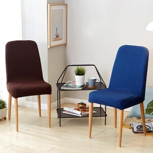 1pc 8 Colors Universal Elastic Chair Cover Living Room Stretch Tight Wrap Chair Seat Case Home Decor Knitted Dining Seat Cover