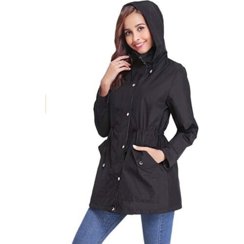 2020 new raincoat waterproof light rain jacket outdoor activities hooded female windbreaker good quality