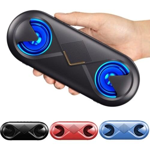 Wireless BT Speaker Portable Outdoor Super Bass Loudspeaker Support U-disk/TF card/AUX-in With Charging Cable