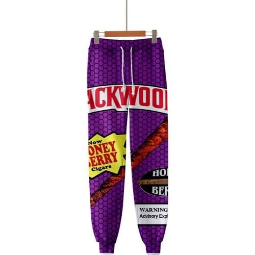 Funny Foods Backwoods Honey Berry 3D Printed Pants Autumn Winter Casual Joggers Sweatpants Plus Size Warm Men/Women Trousers