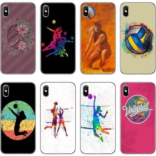 Volleyball painting Soft Phone Case For Samsung Galaxy A71 A70 A60 A51 A50 A41 A40 A31 A30 A20E A21S A12 A10 A7 A5 A3